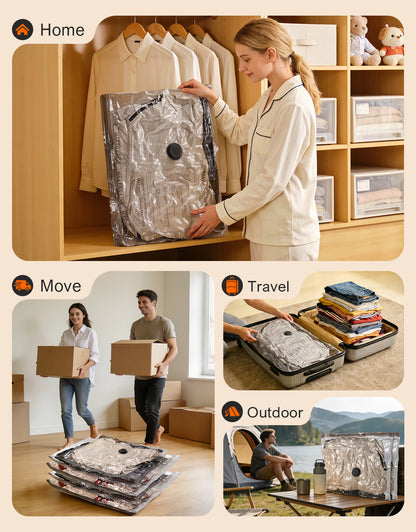 15 Pack Portable Vacuum Storage Bags for Travel with Rechargeable Electric Pump, Carry-on Size Compression Packing Bags for Clothing, Blankets, Bedding, Space Saver for Luggage and Suitcase